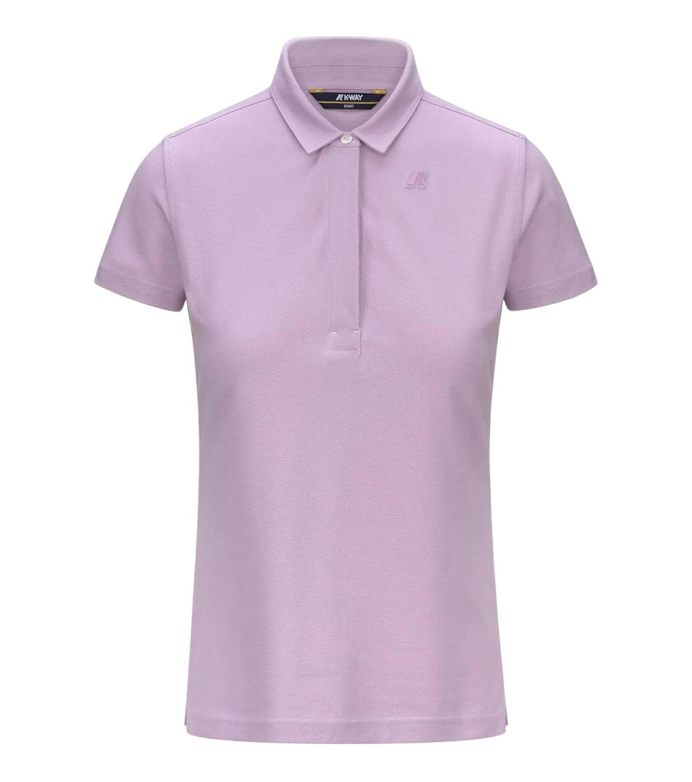 Purple Solid Shirt Collar Polo