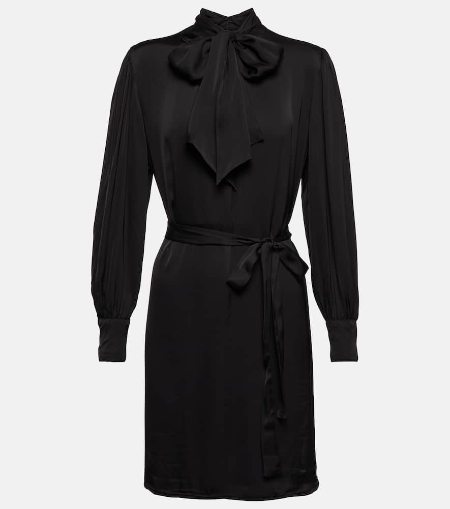 Evelyn satin shirt mini dress
