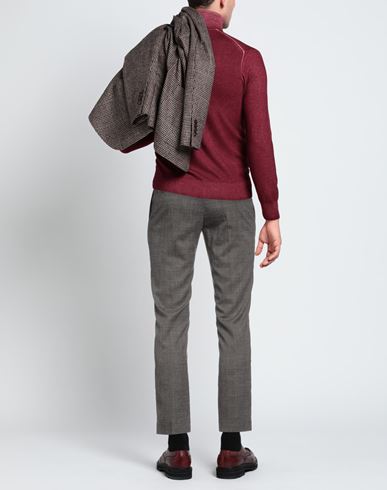 Man Pants Dark brown Size 30 Polyester, Viscose, Elastane