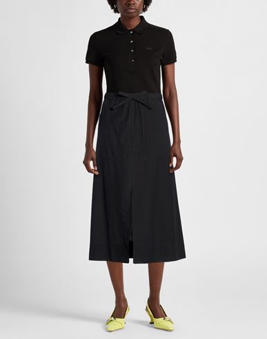 Woman Midi skirt Black Size 4 Cotton