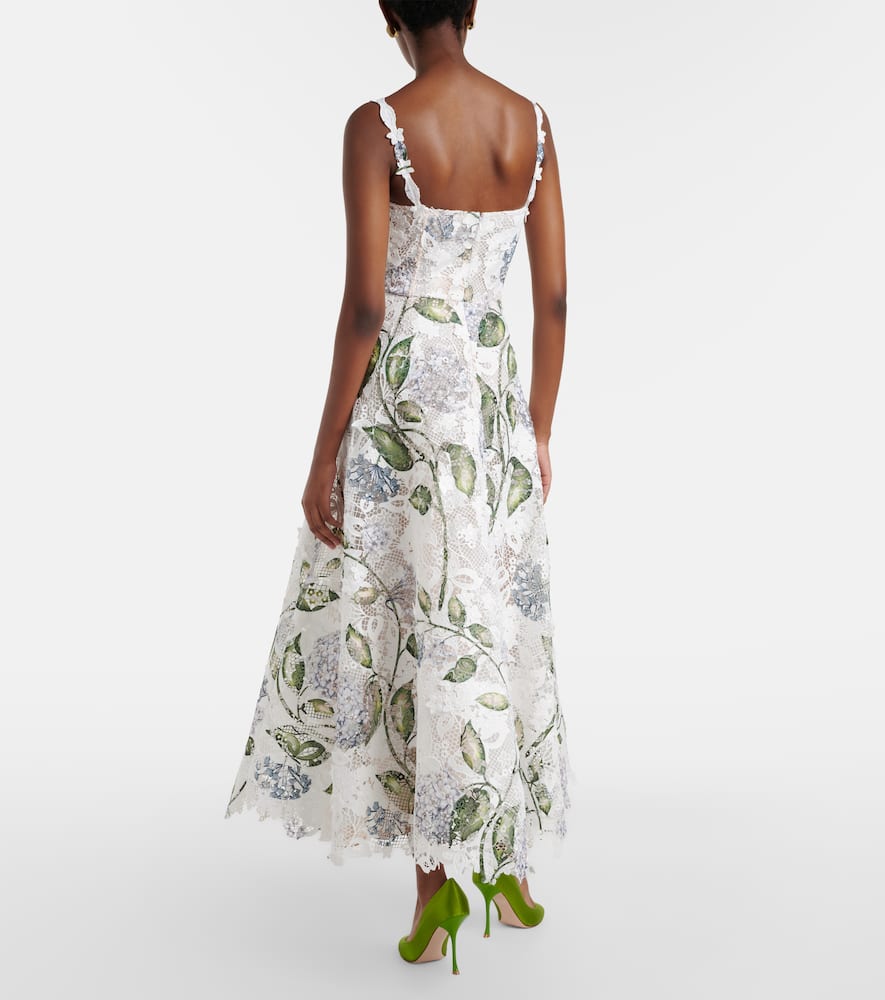 Floral bustier gown