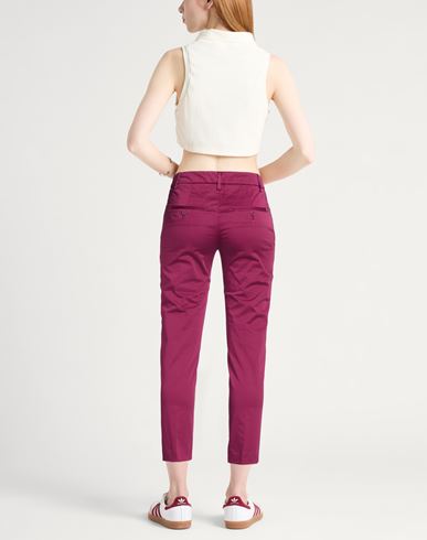Woman Pants Garnet Size 26 Cotton, Elastane