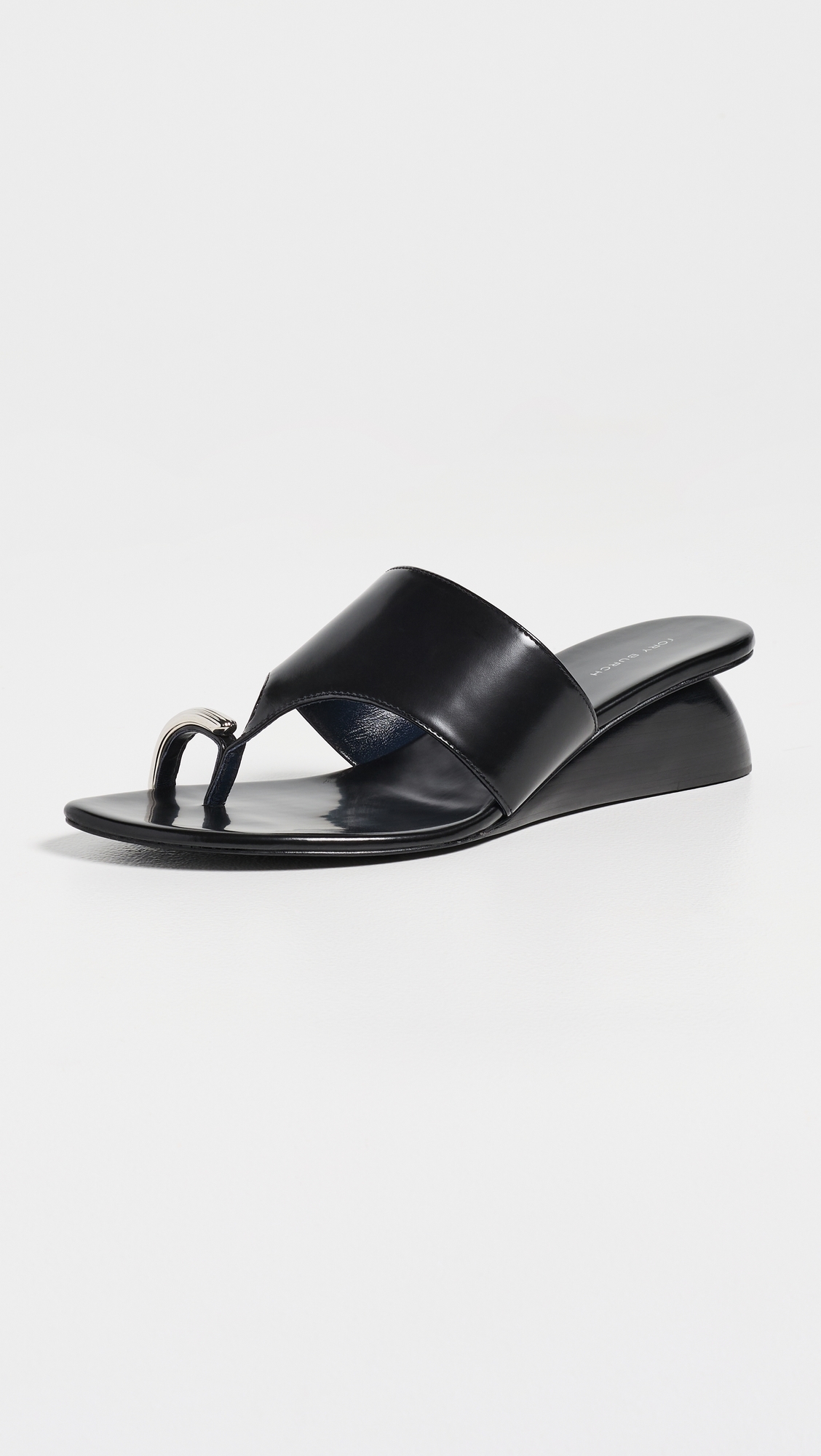 Pierced Wedge Sandals 45mm Perfect Black