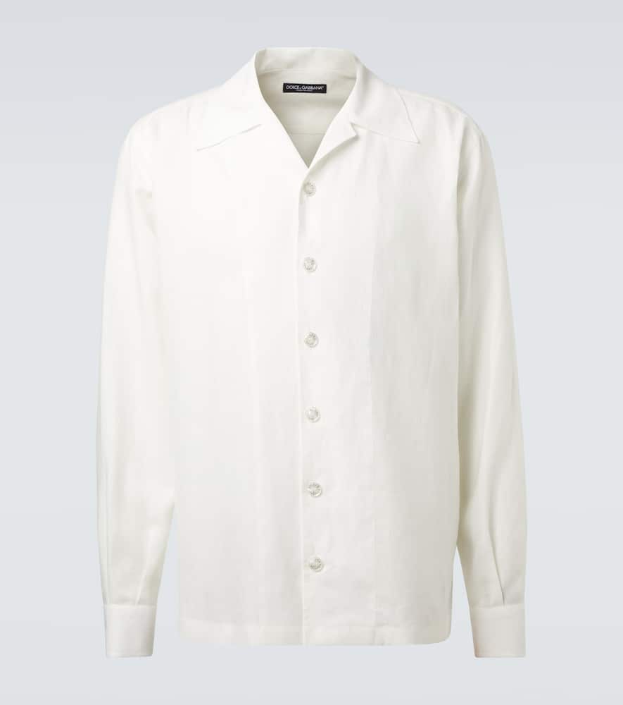 Linen canvas bowling shirt