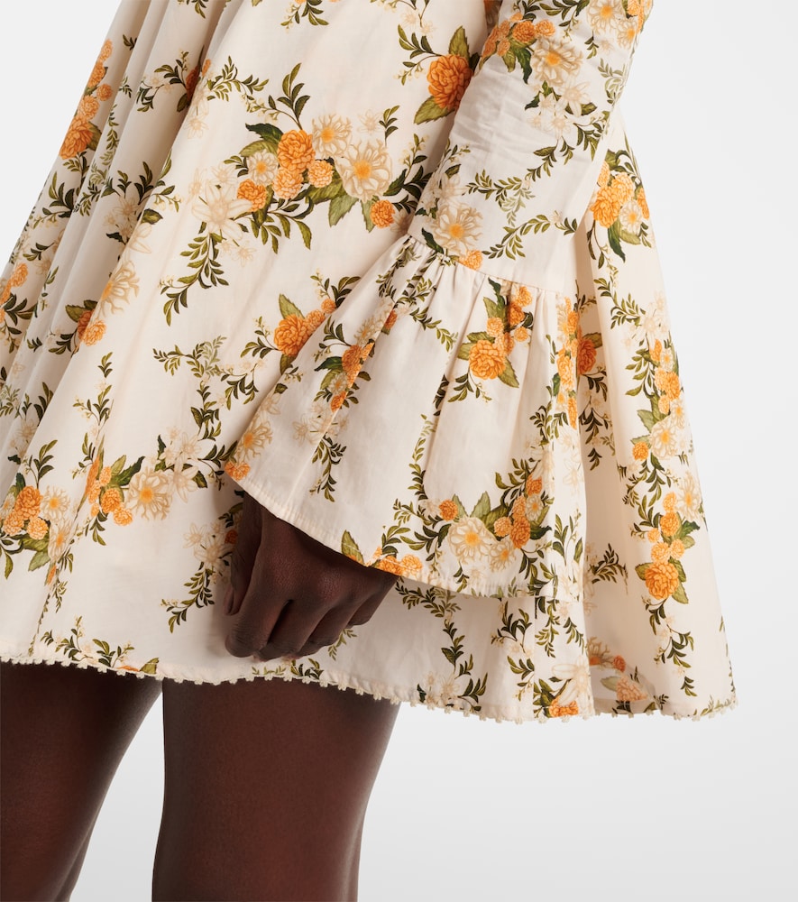 Verso off-shoulder floral cotton minidress