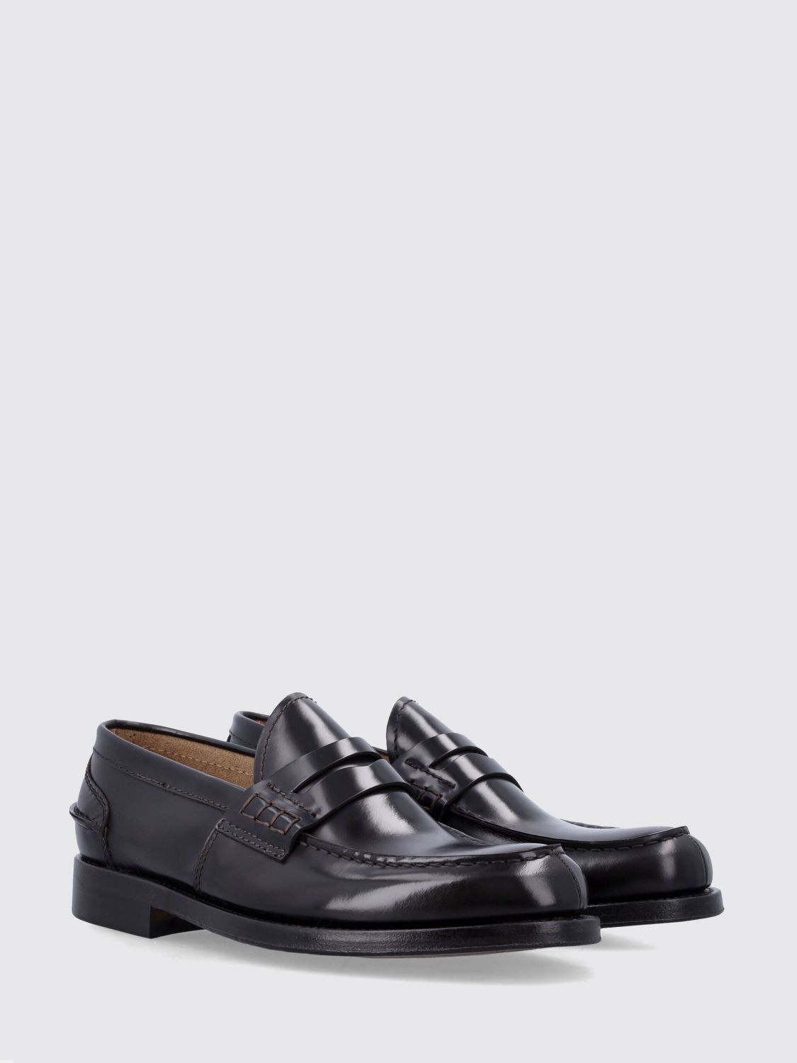 Brogue Shoes Men color Dark
