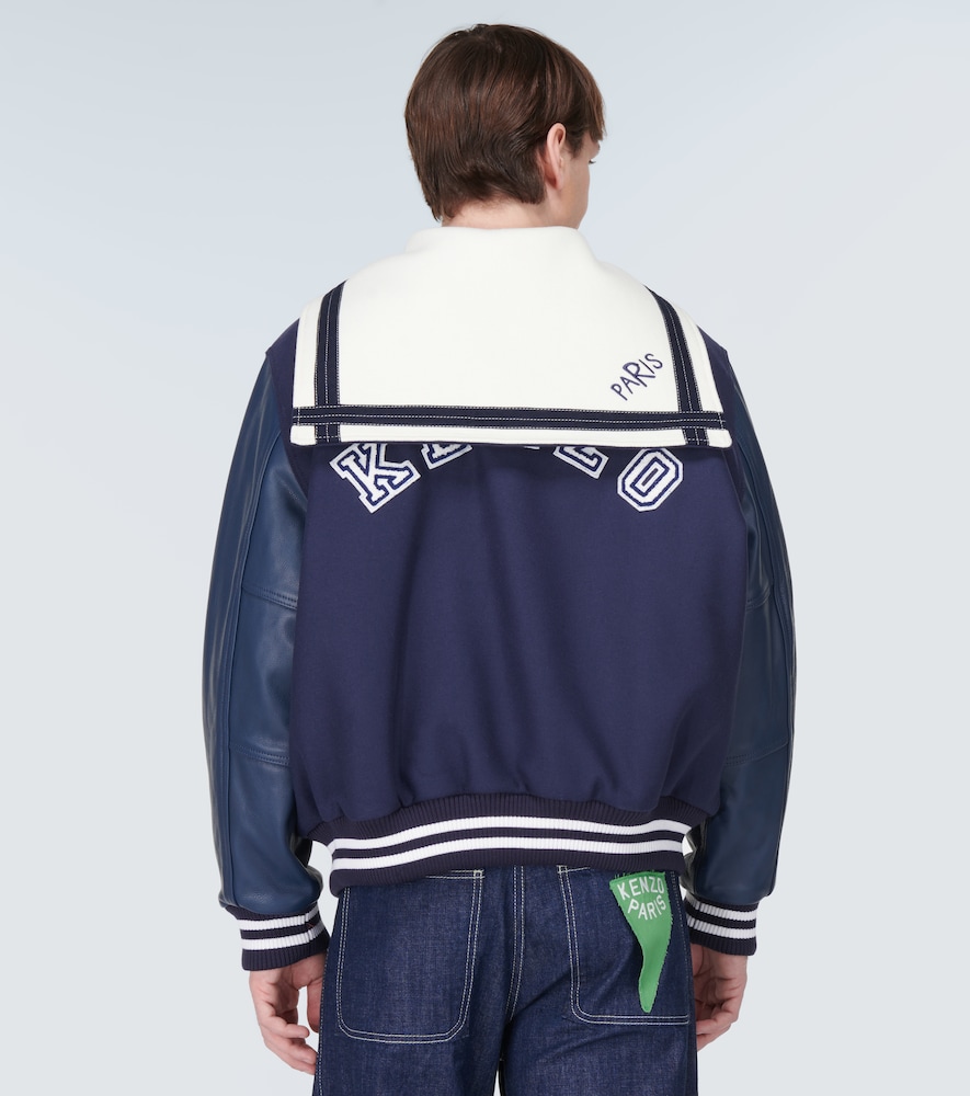 Sailor Varsity leather-paneled varsity jacket