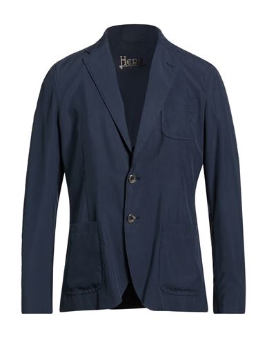 Man Blazer Navy Size 40 Viscose, Polyester