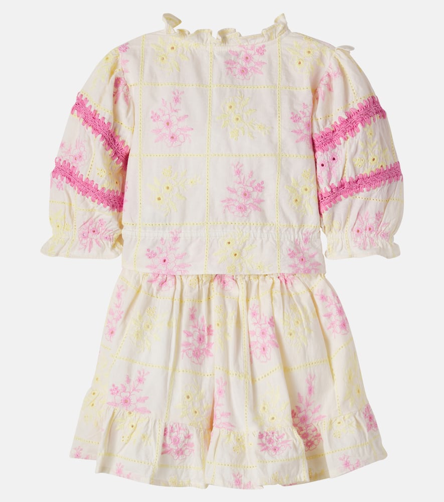 Alba cotton blouse and skirt set
