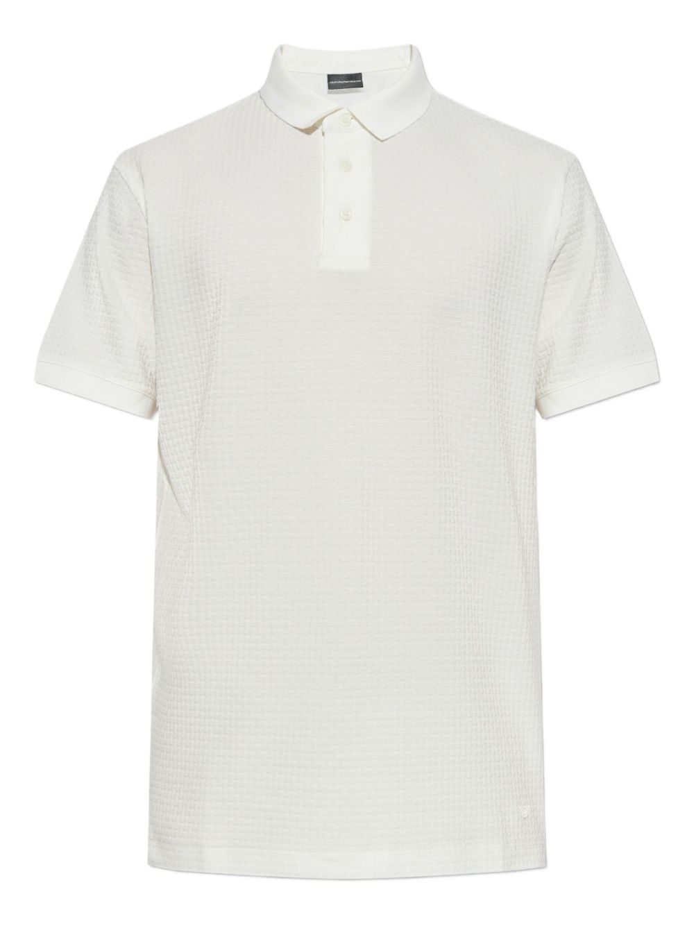 Textured polo shirt - White