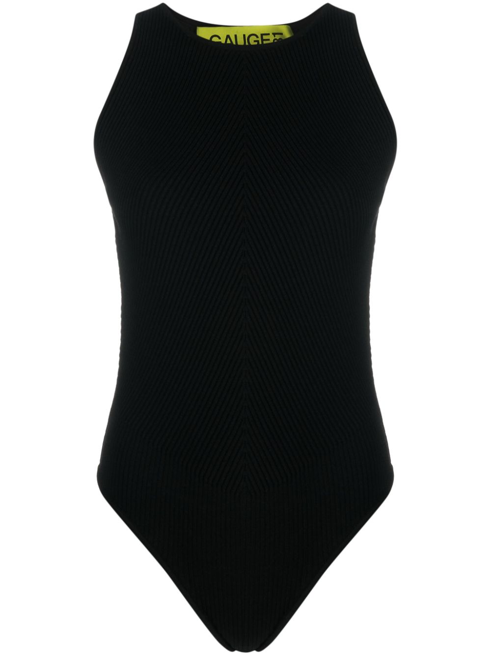 Sleeveless round-neck bodysuit - Black