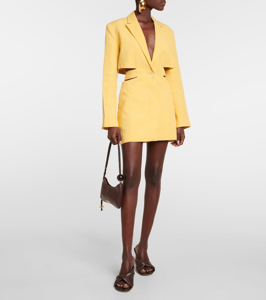 La Robe Bari linen-blend minidress