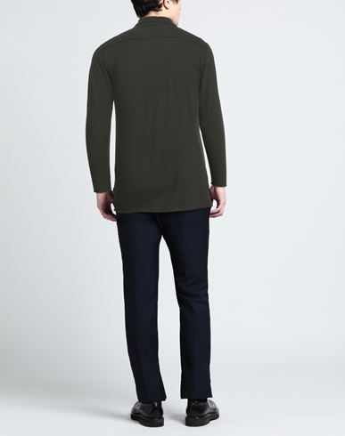 Man Shirt Dark green Size S Cotton, Linen