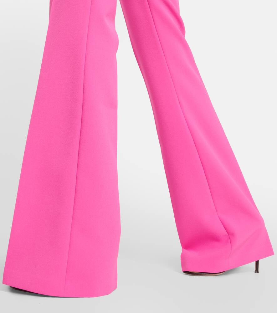 Alexa high-rise flared crêpe pants