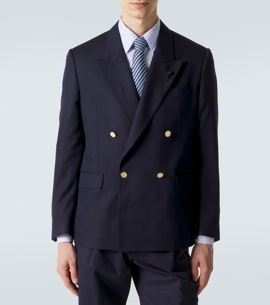 Wool, cashmere, and silk blazer