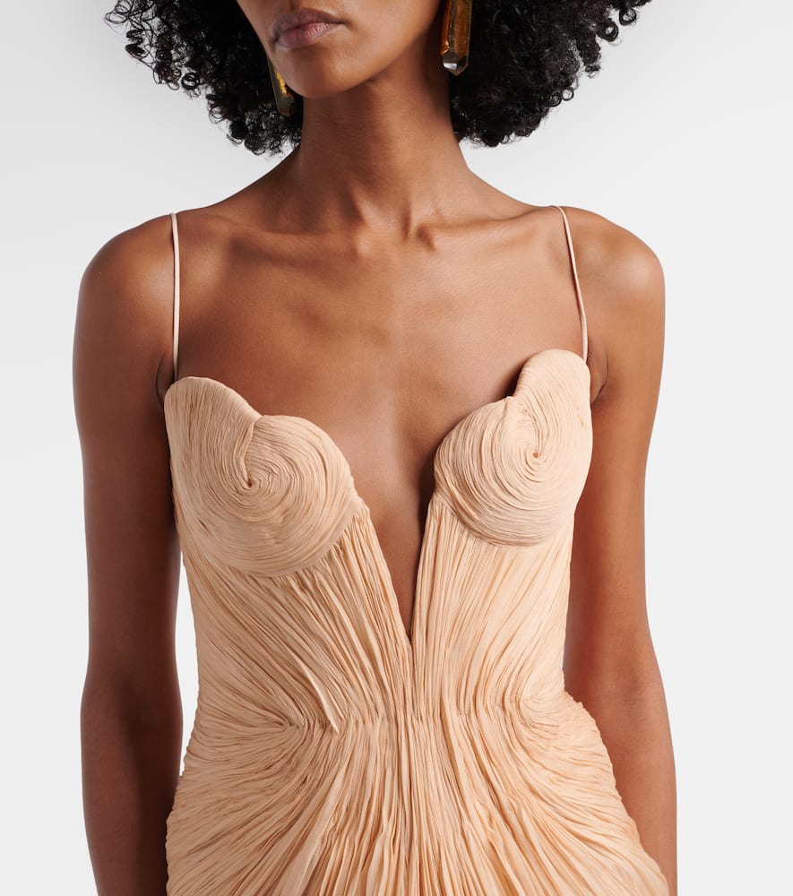 Cecilia draped silk gown