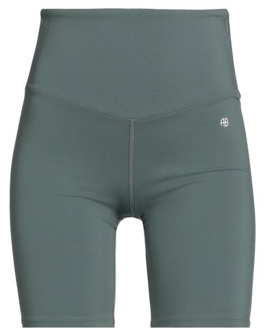Anine Bing Woman Shorts & Bermuda Shorts Sage green Size XS Polyamide, Elastane