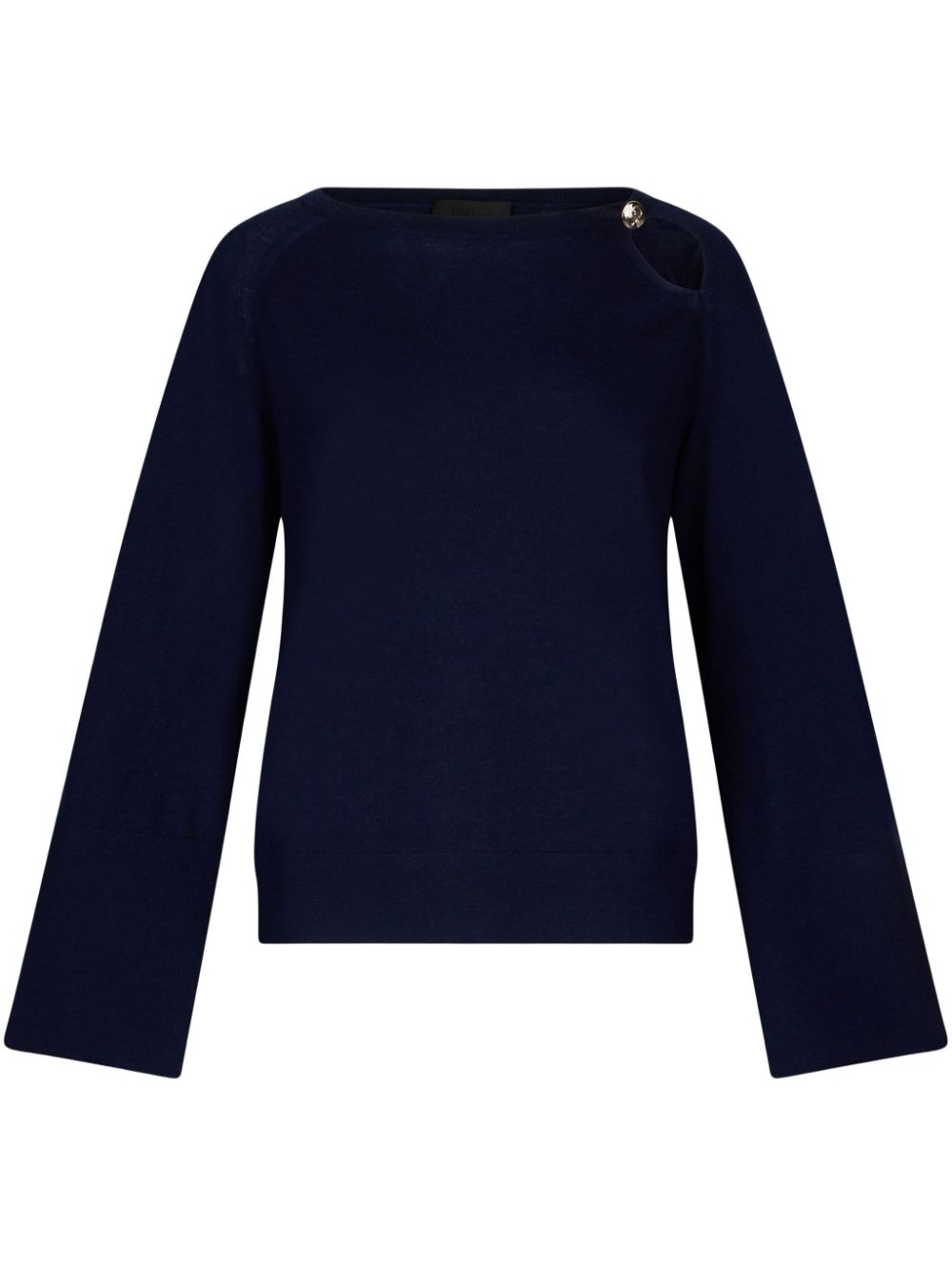 Blue wool and cashmere jumper