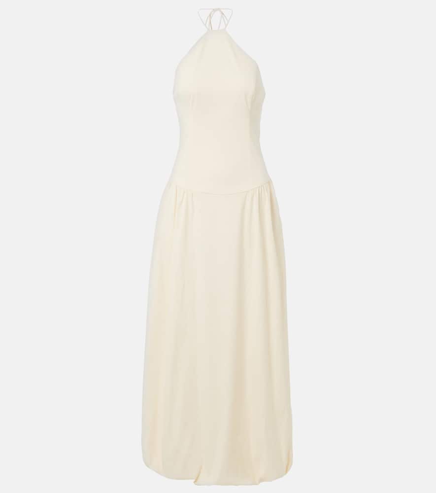 Florent halterneck cotton-blend maxi dress