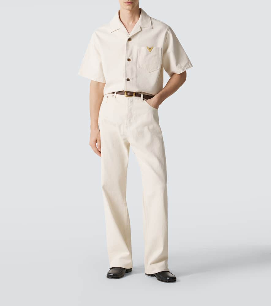 VGold denim shirt