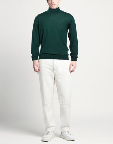 Man Turtleneck Dark green Size XL Merino Wool