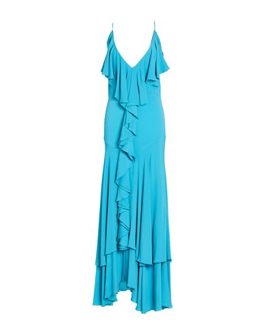 Woman Midi dress Azure Size 4 Acetate, Silk
