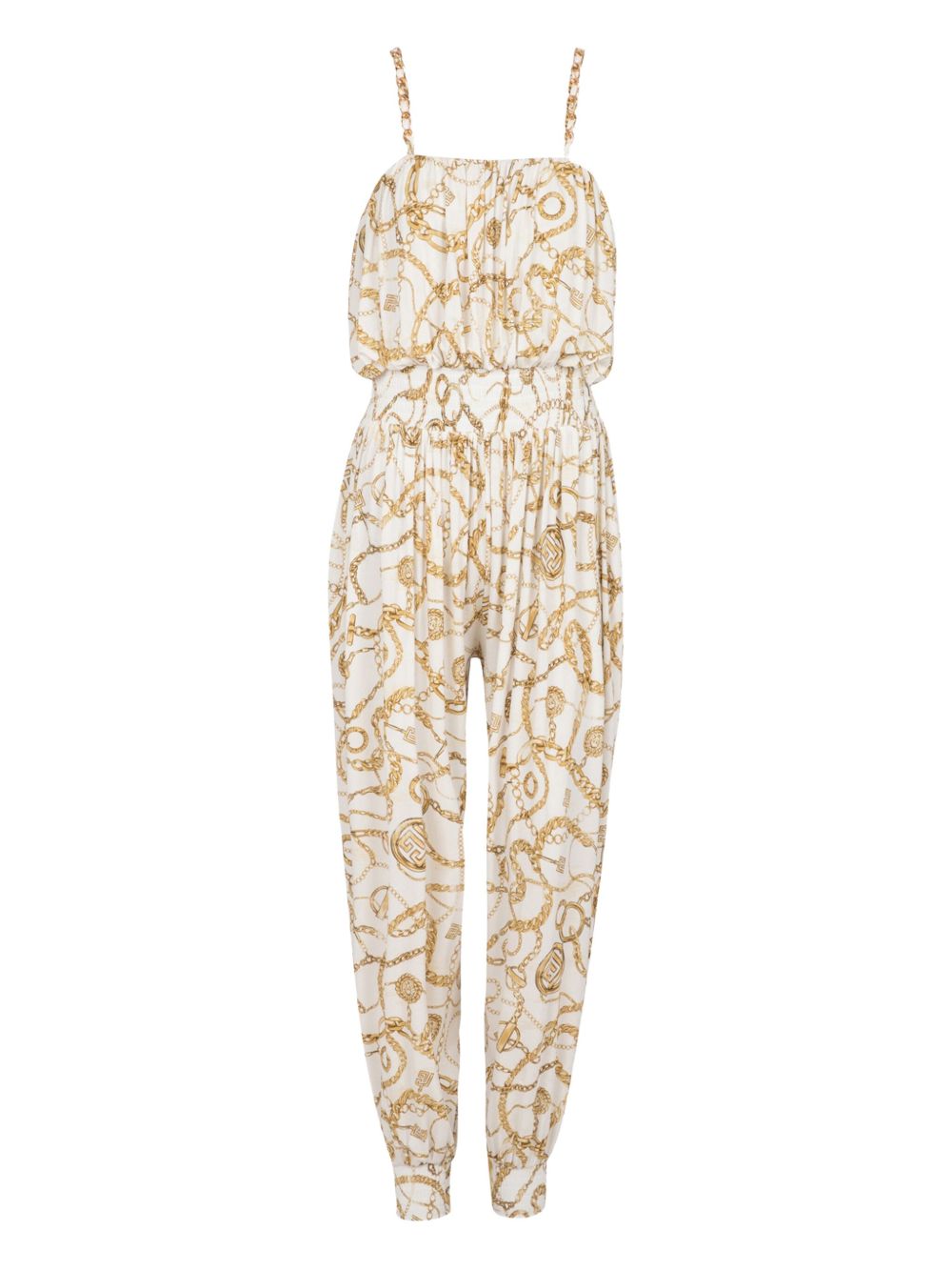 Graphic-print jumpsuit - White