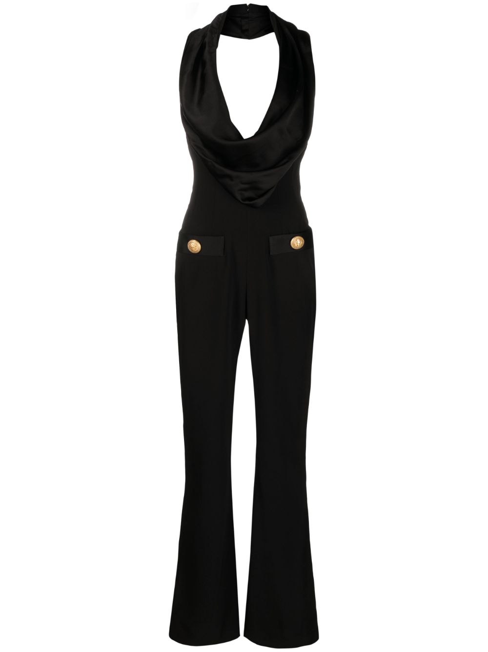 Off-shoulder sleeveless jumpsuit - Black