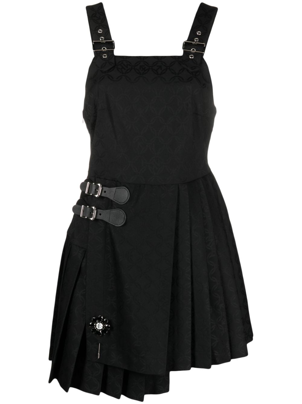 Kilt Gender-jacquard minidress - Black