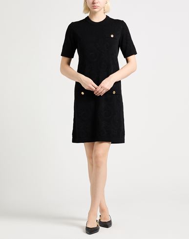 Woman Mini dress Black Size 2 Viscose, Cotton, Polyester