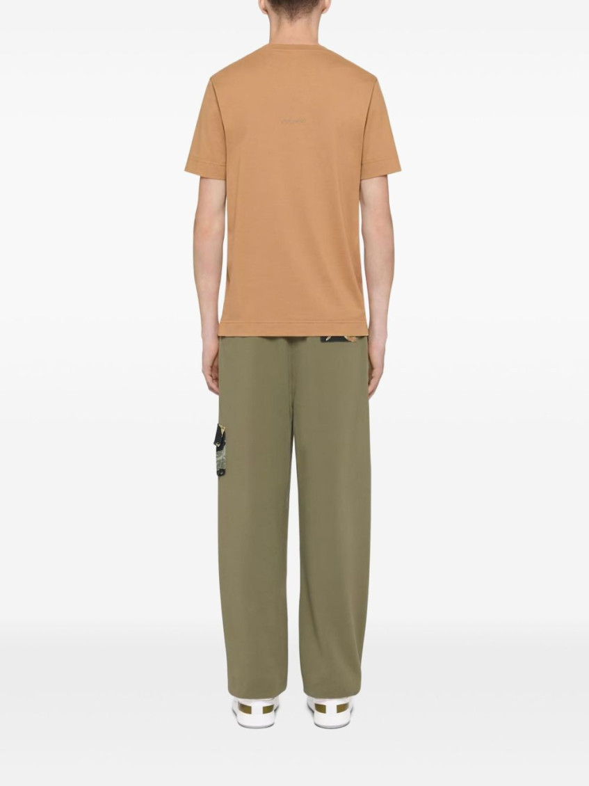 Khaki Elastic Waistband Sweatpants