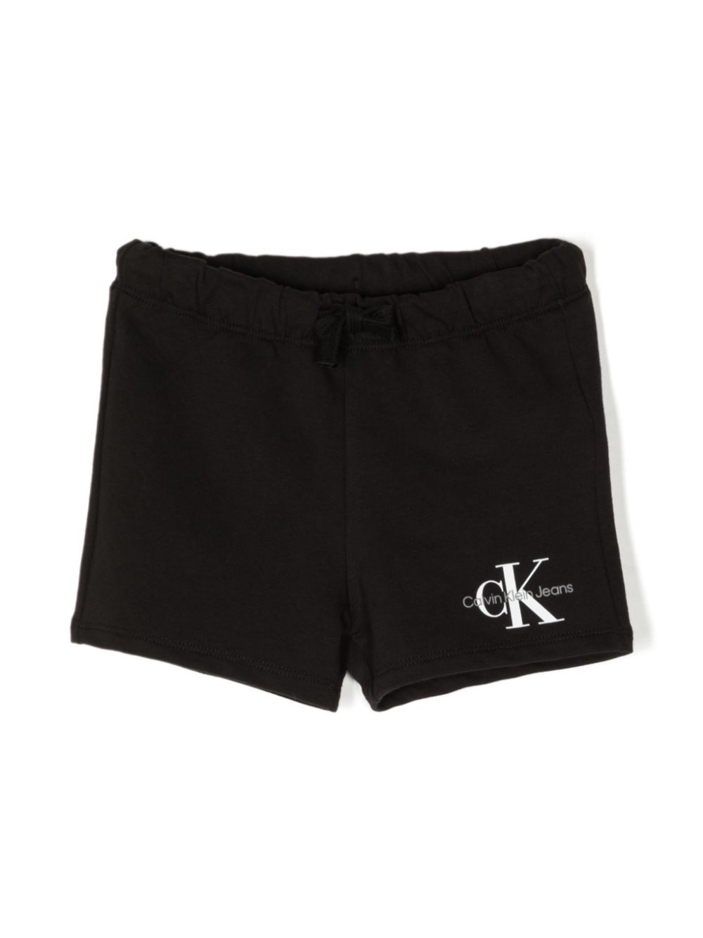 Logo-print cotton track shorts - Black