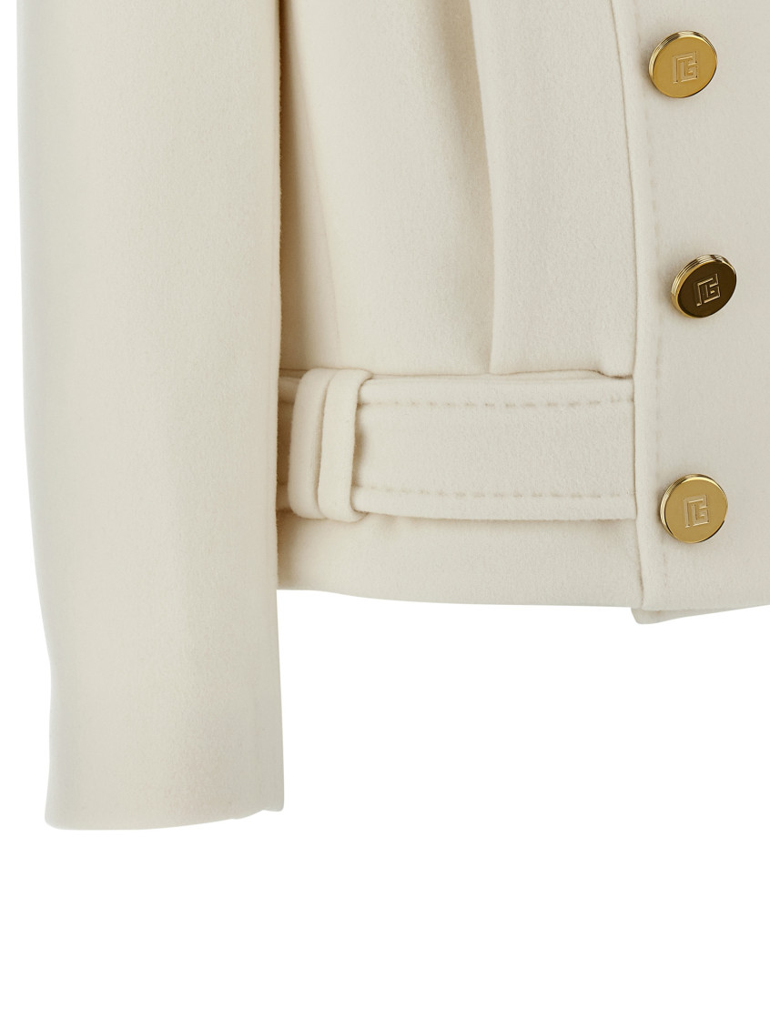 Double-Breasted Coat Coats And Trench Coats White