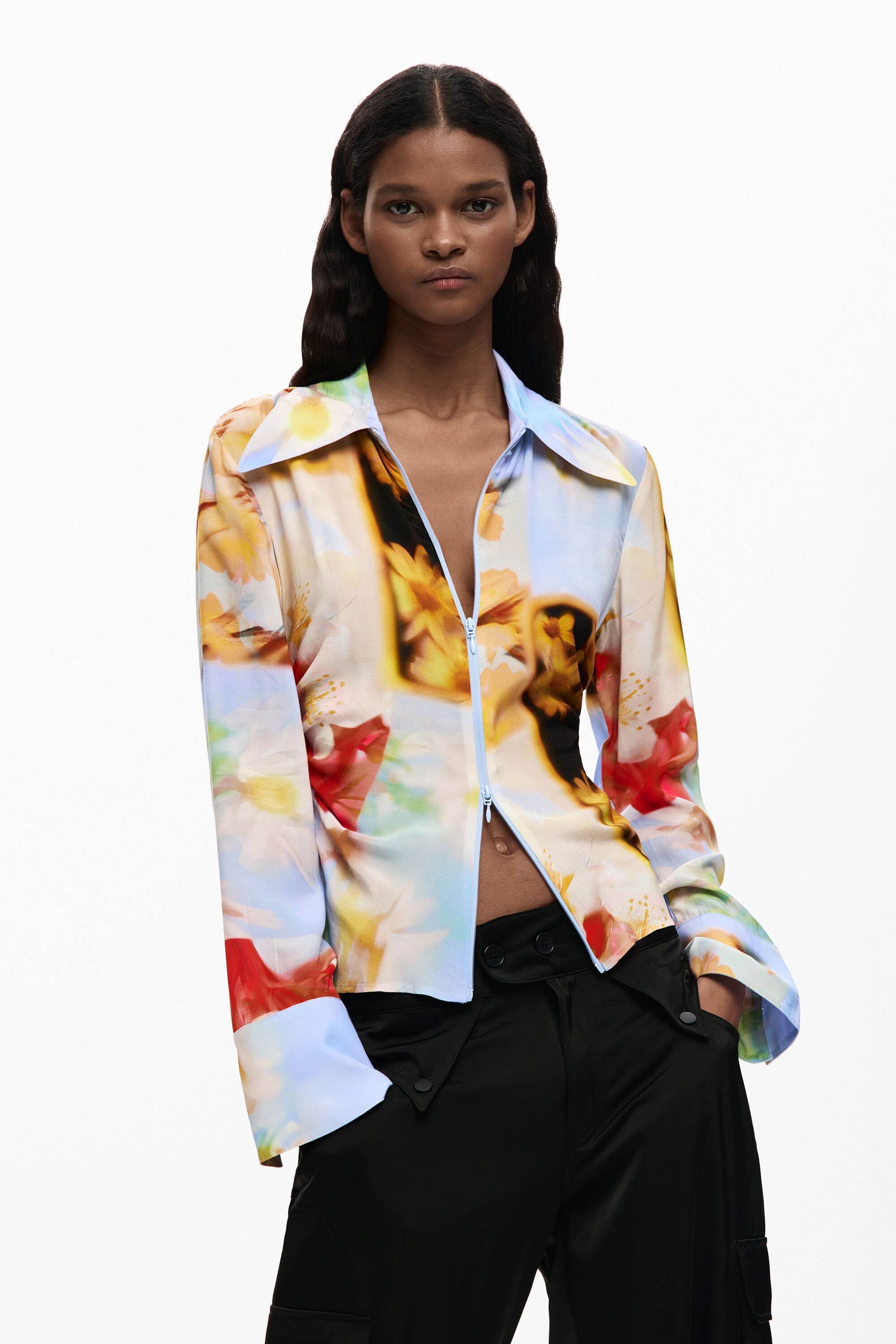 Flowy floral shirt
