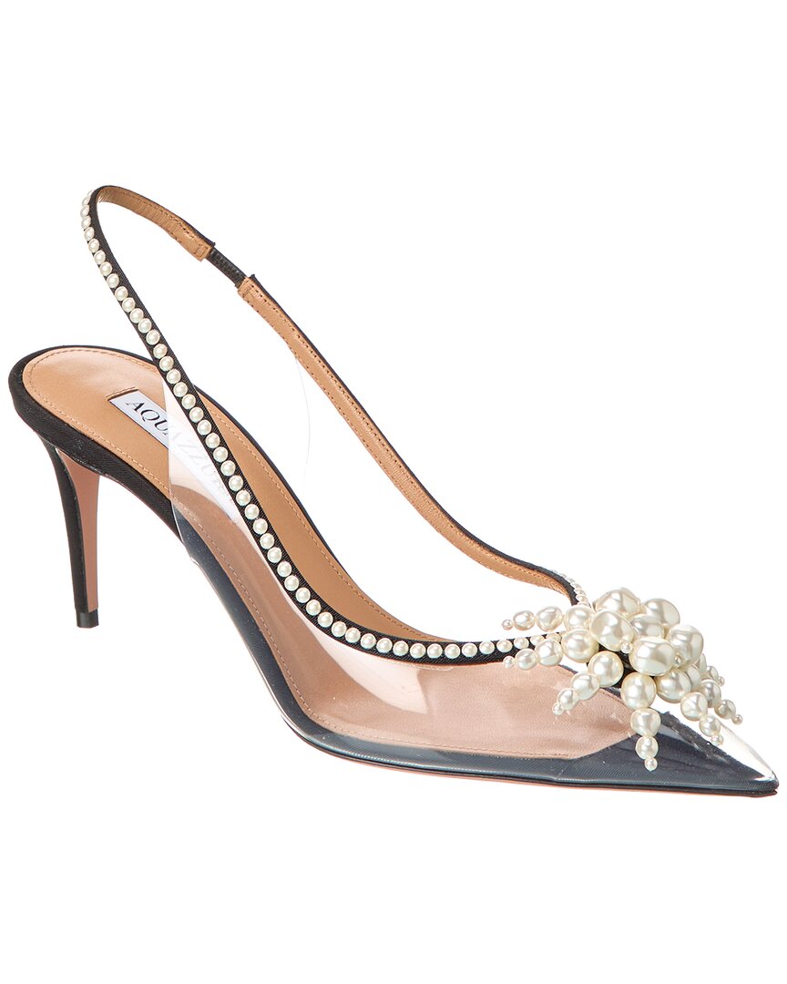 Vendome 75 Grosgrain & Vinyl Slingback Pump