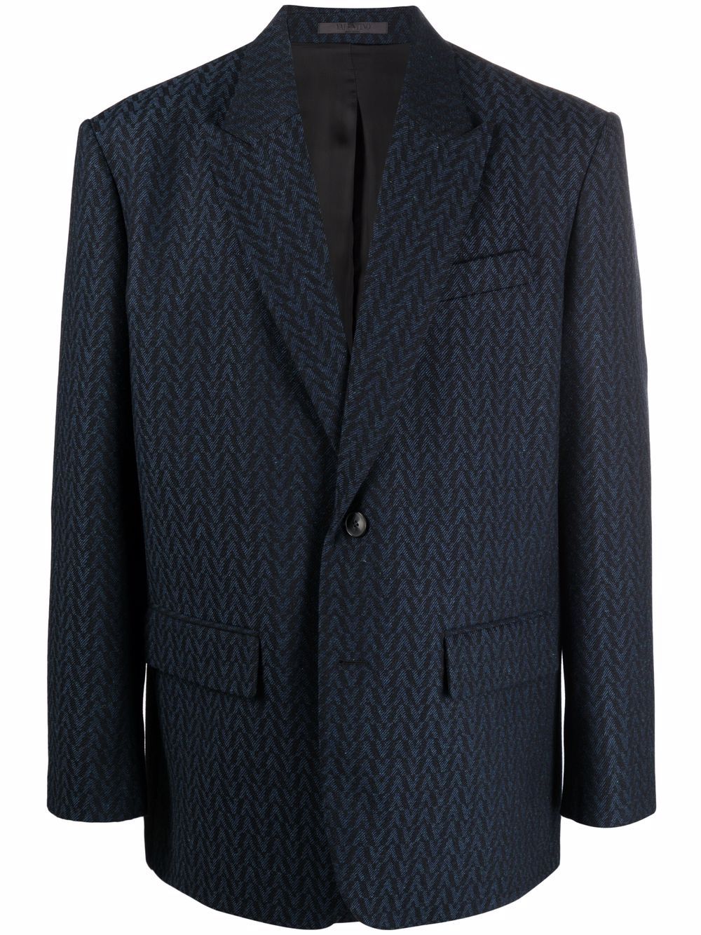 Pinstriped suit jacket - Blue