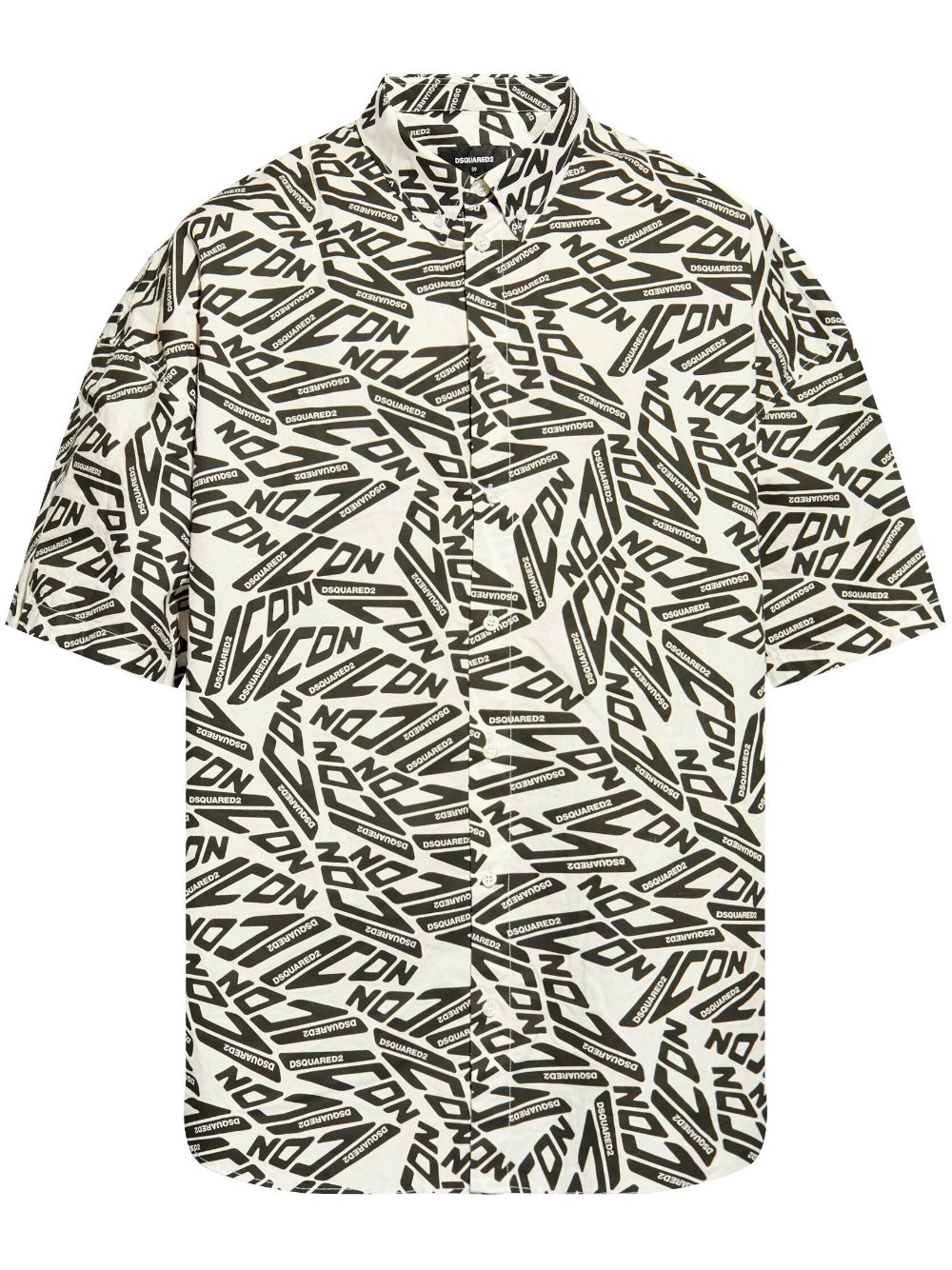 All-over logo-print shirt - White