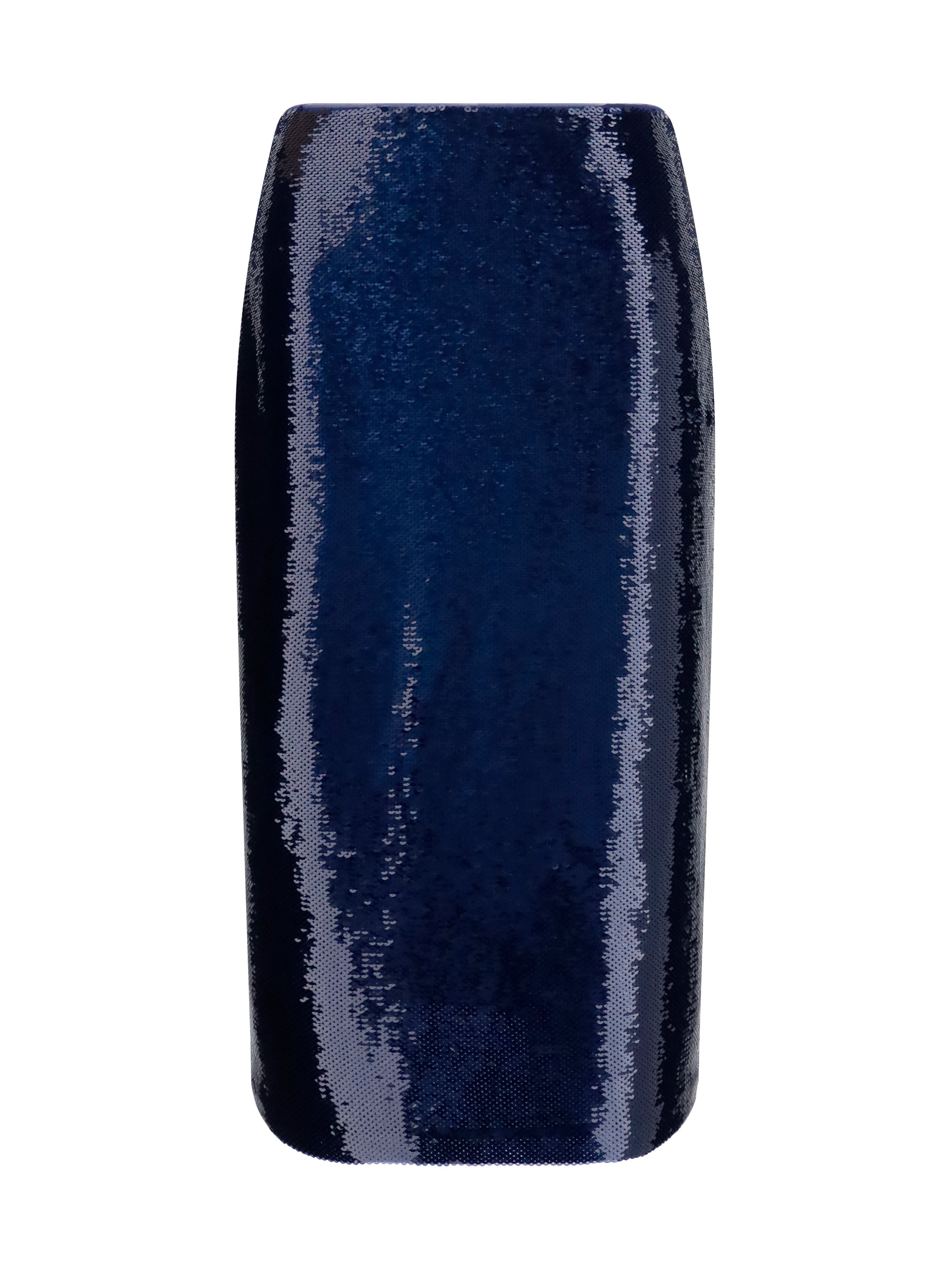 Sequin Midi Skirt — Blue