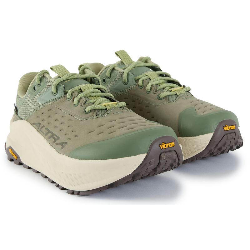Altra Running Womens Olympus 6 Hike Low Gore-tex Trainers - Green Leather