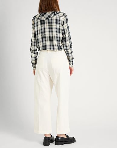 Slim Fit Plaid Herringbone Shirt Woman Shirt Black