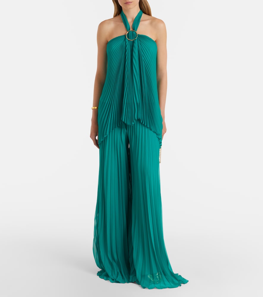 Grembo pleated wide-leg pants
