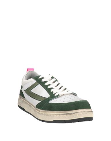 Woman Sneakers Green Size 8 Leather, Textile fibers