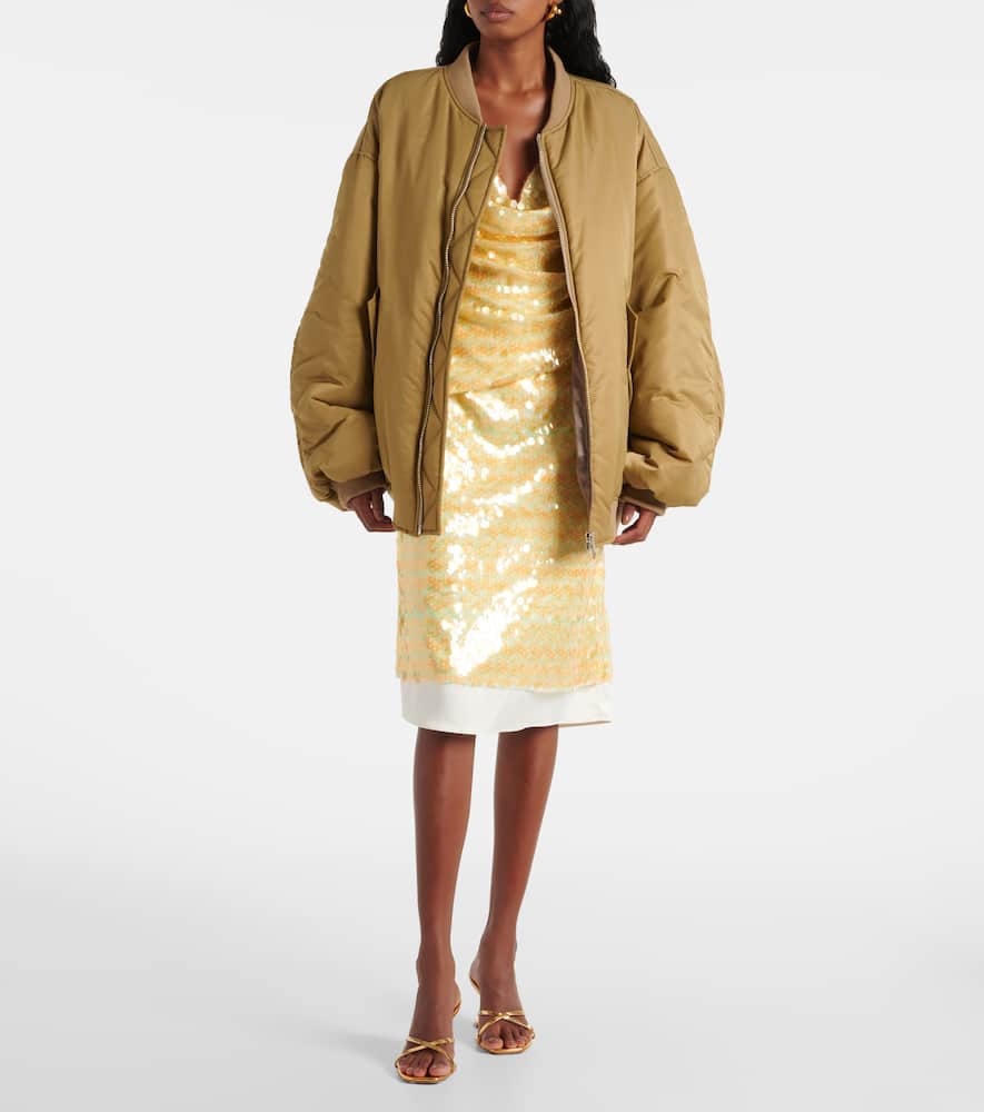 Xu Zhi Sequined layered midi skirt