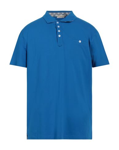 Cashmere Company Man Polo shirt Blue Size 40 Cotton