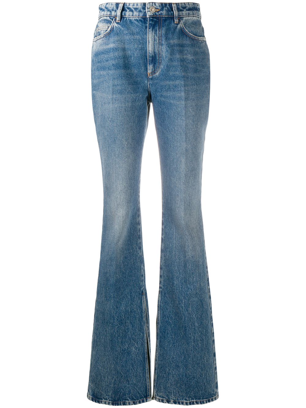 High-waisted bootcut jeans - Blue