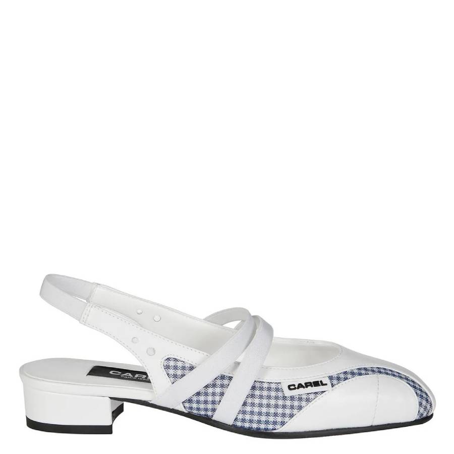 Peachy Gingham Detail Slingbacks
