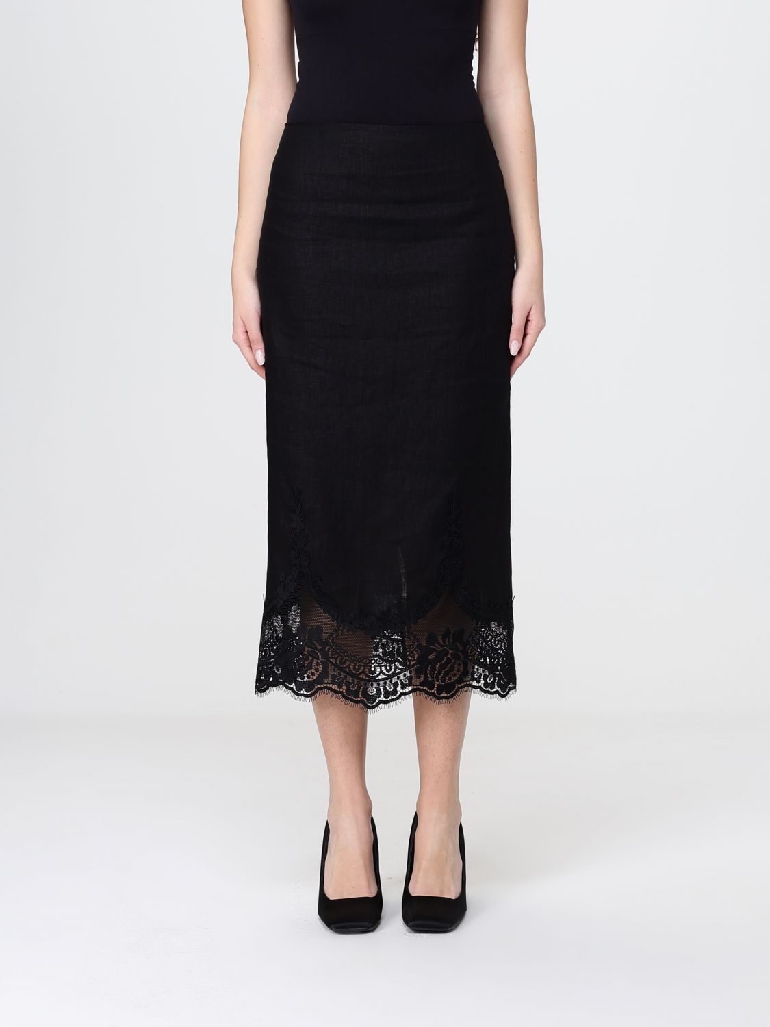 Skirt Woman color Black