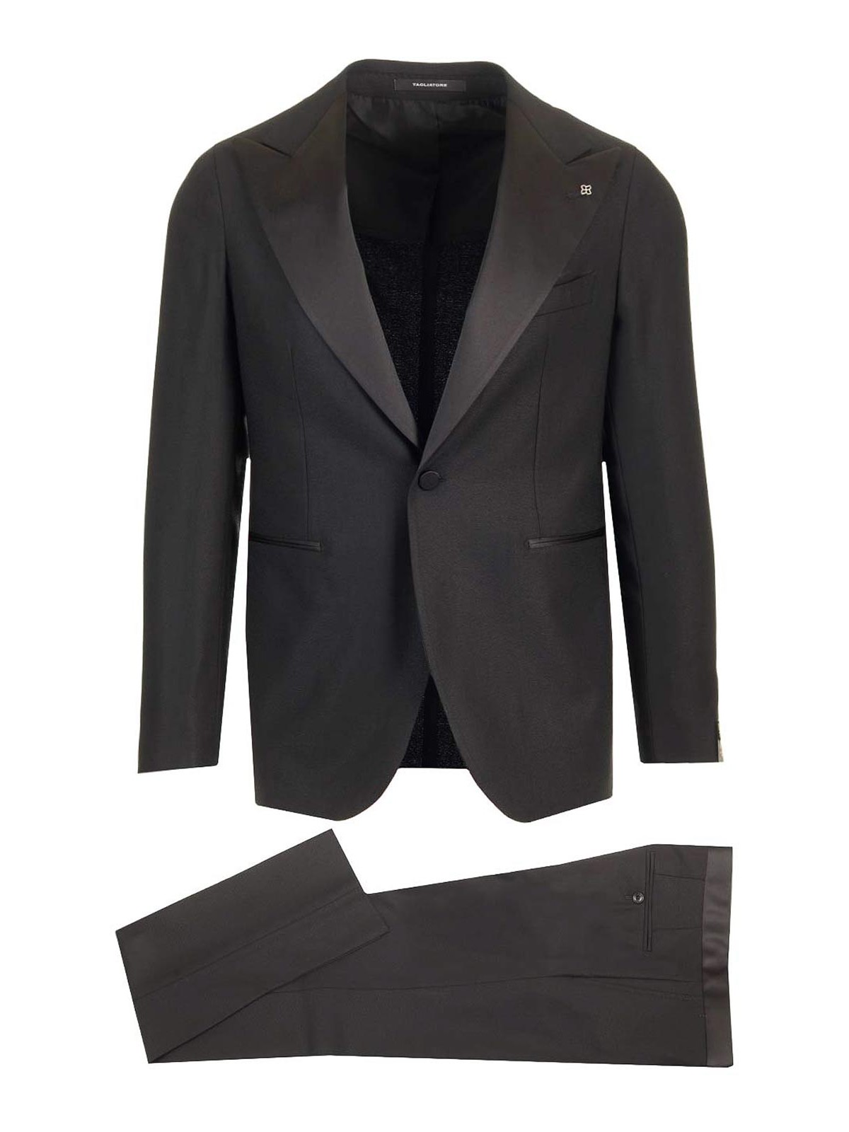 Tuxedo With Peak Lapels Dresses Black