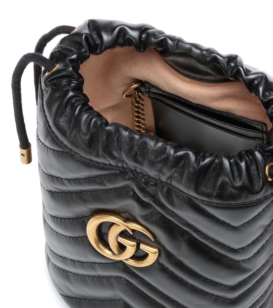 GG Marmont Mini leather bucket bag