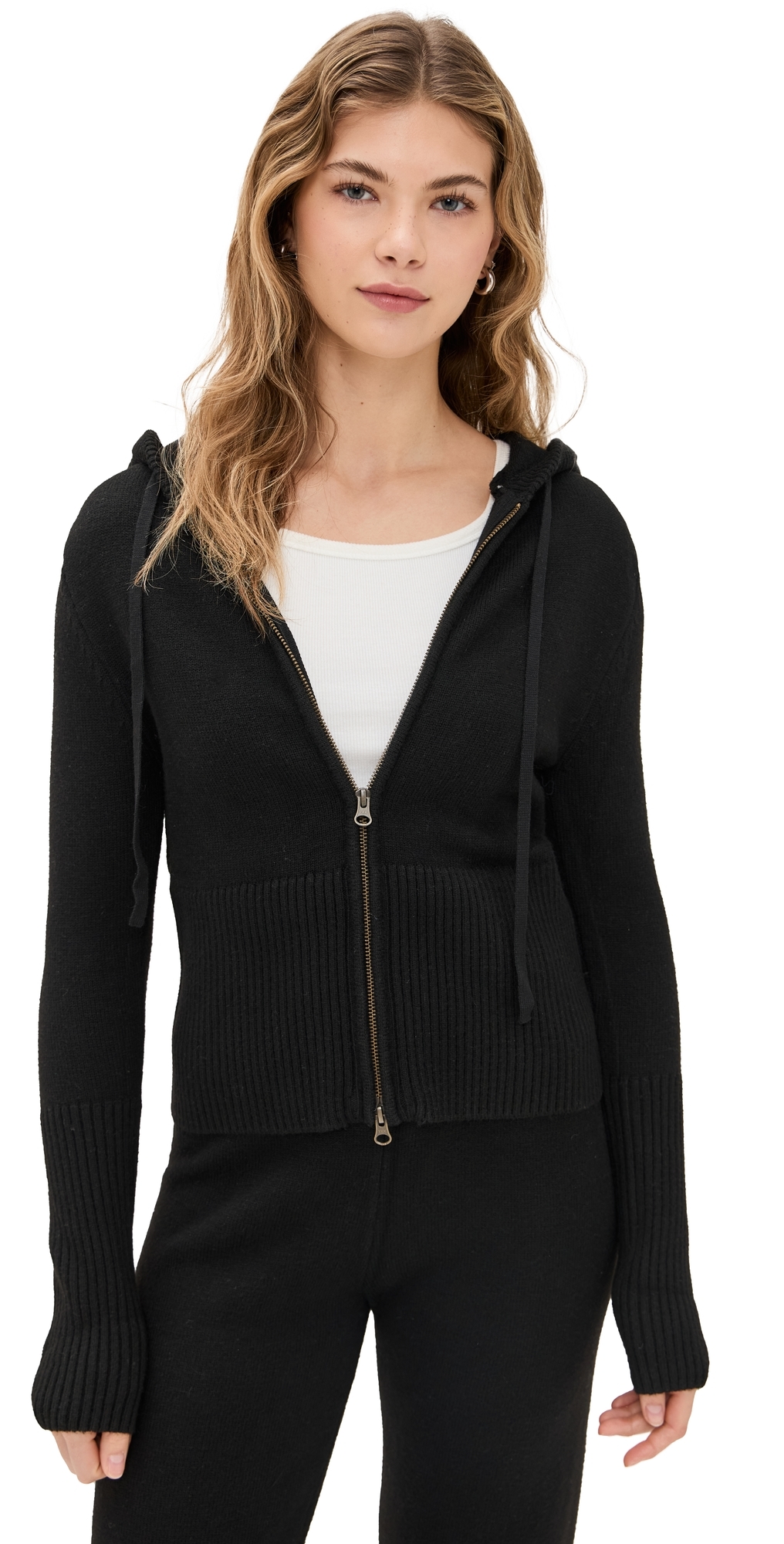 Spice It Up Knit Hoodie Black